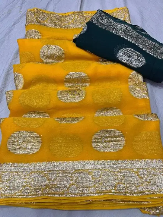 *MAKING CUSTOMERS HAPPY IS OUR PRIORITY AND WE DO OUR DUTY PROPERLY*  Pure Viscose Georgette Saree W uploaded by Marwadi Businessmen on 1/4/2024