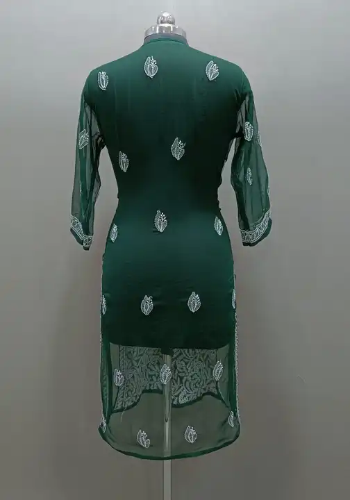 Kurti 
Fabric georgette
Lenth 44 
Size 38 to 42
Front jaal work. Contact no. 8318704348.. uploaded by Msk chikan udyog on 1/4/2024