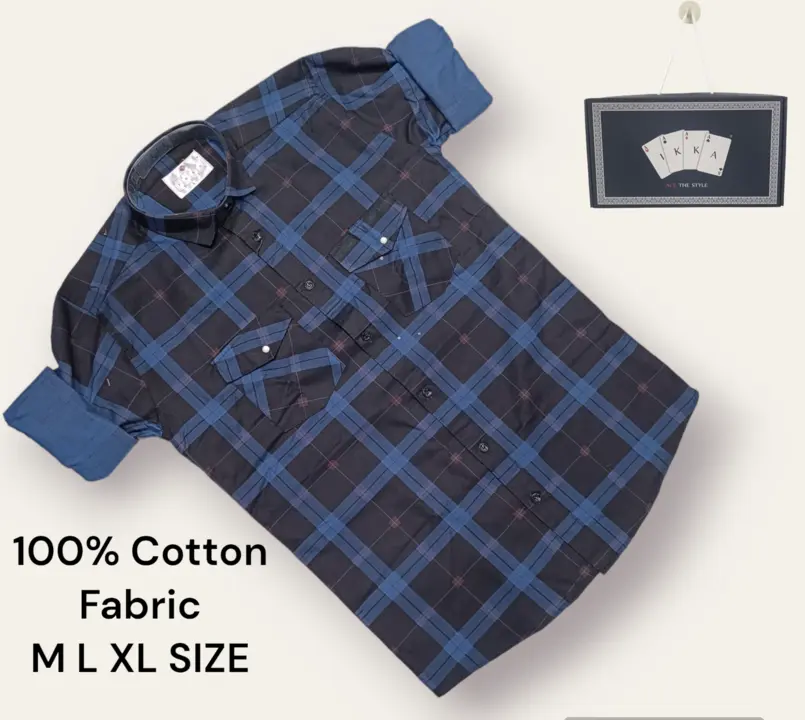 ♦️♣️1KKA♥️♠️ EXCLUSIVE 100% COTTON CHECKERED BOX PACKING SHIRTS FOR MEN uploaded by Kushal Jeans, Indore on 1/4/2024