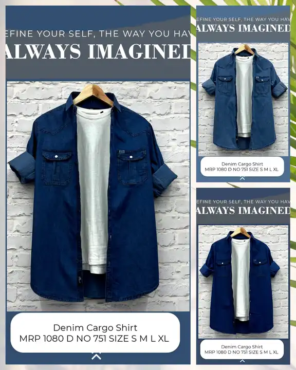 Denim Cargo Shirt  uploaded by business on 1/4/2024