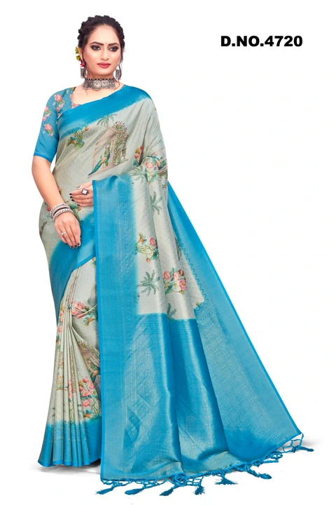SOFTY Digital print
Pure banglori softy kapda
Fancy blouse
 uploaded by Lavanya saree collection  on 1/4/2024