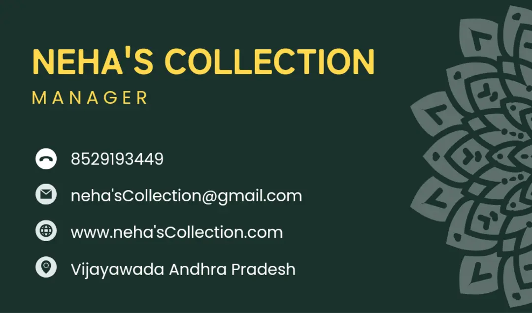 Visiting card store images of Neha's Collection