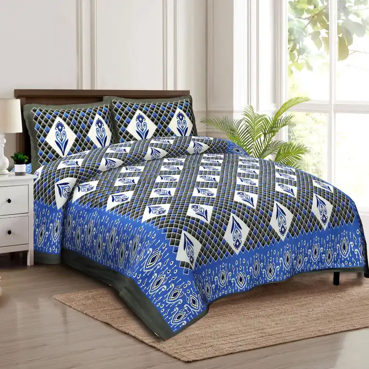 King size cotton bedsheet with 2  pillow covers  uploaded by The print house  on 1/5/2024