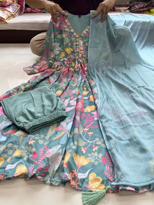 Floral Alia Cut Suit uploaded by Unique Textile on 1/5/2024