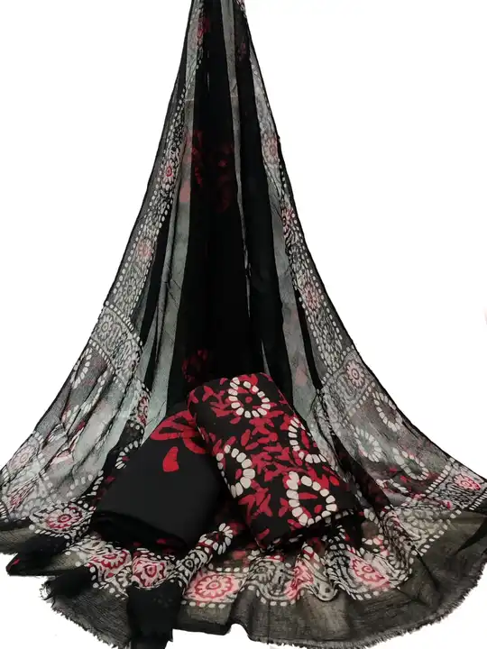 Pure cotton suit with chiffon dupatta  uploaded by The print house  on 1/5/2024