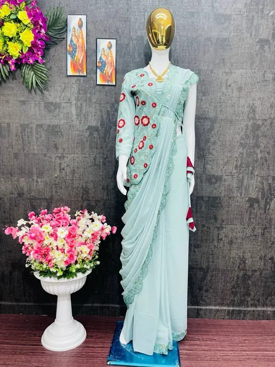 Georgette Ready to wear Saree uploaded by business on 1/5/2024