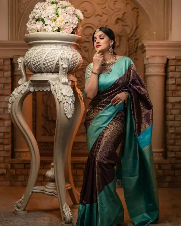 Rich pallu with zari weaving design saree  uploaded by DHANANJAY CREATIONS on 1/5/2024