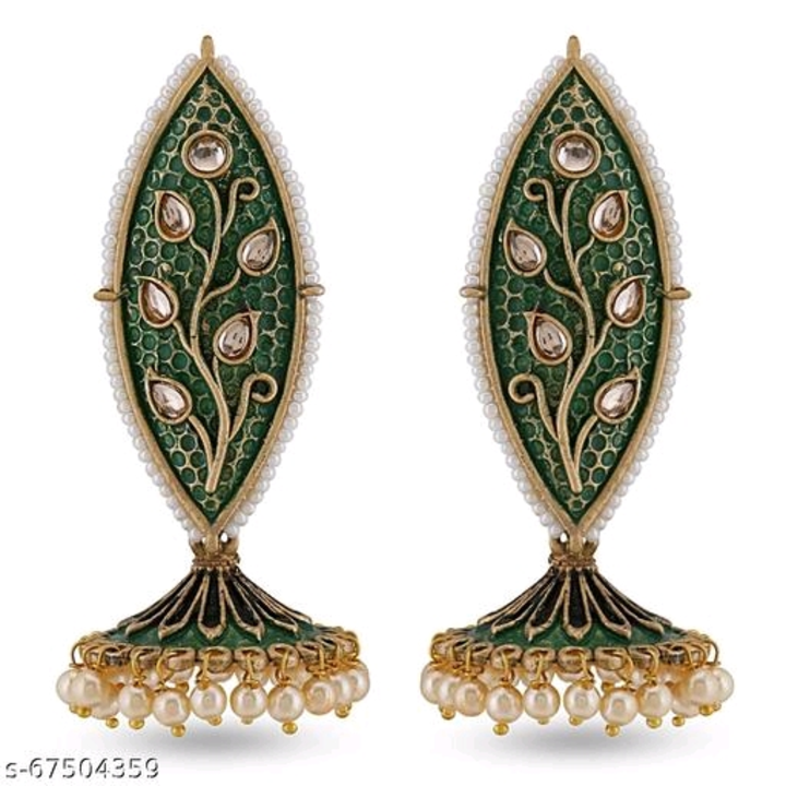 Traditional Indian Green Design Jhumka Earrings  uploaded by business on 1/5/2024