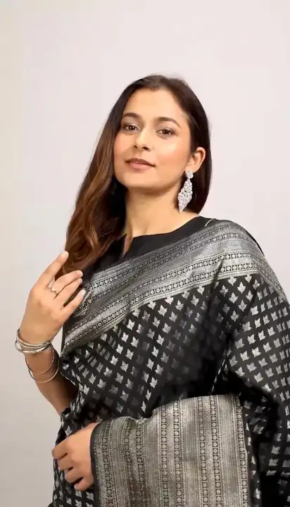 Allover silver zari weaving design with silver zari buti design saree  uploaded by DHANANJAY CREATIONS on 1/5/2024