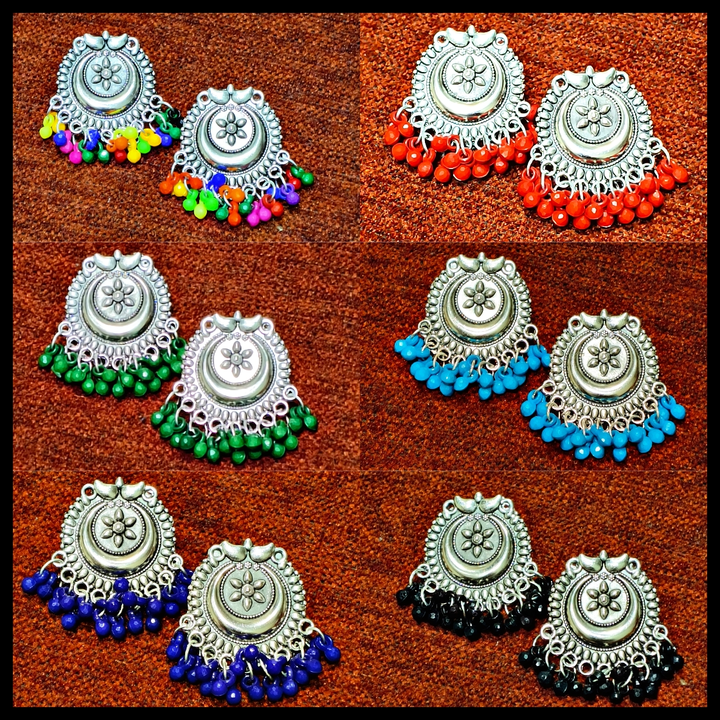 oxidised 6 colours earrings uploaded by S R  Jewellery on 1/5/2024