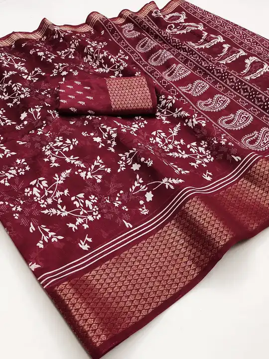 *🕉️JAQAURD BORDER 🕉️*

🌷  FLOWER cotton silk with zari border   Sarees 

🌷Contrast JAQAURD SMALL uploaded by Divya Fashion on 1/6/2024