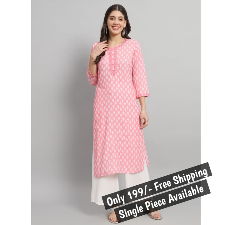 ORIGINAL FULL EMBROIDERY STRAIGHT KURTI*💎 uploaded by business on 1/6/2024
