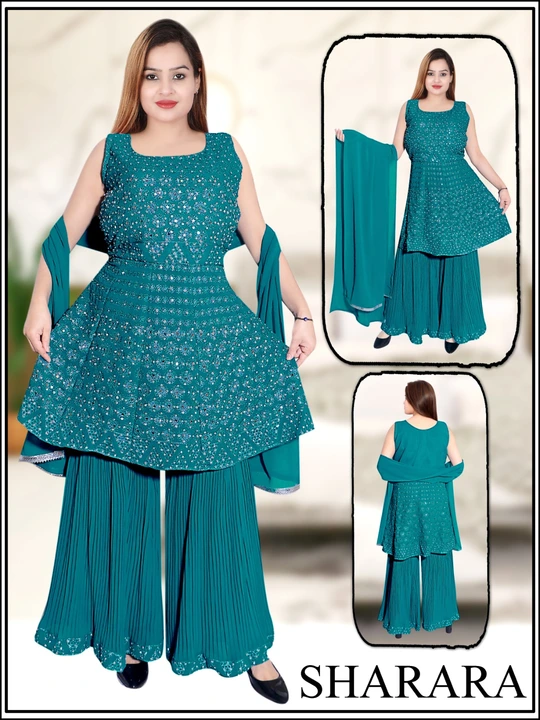 Sharara 10 kali gorget fabric  uploaded by Honey dresses on 1/6/2024