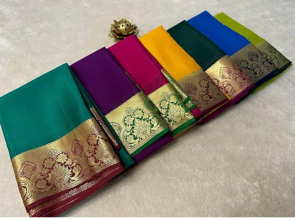 _120gsm thickness with Pure Mysore Silk_ 

 *Price:- 700/- only* 

Weight : - 670g
Length : - 6.30 M uploaded by R V FASHION HUB on 1/6/2024