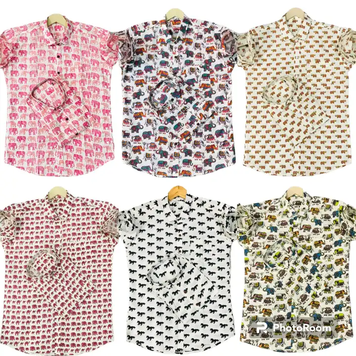 Sanganeri Printed Half Sleeve Shirt / Cod Available / Starting Price  uploaded by Hindustan Trading Company on 1/6/2024
