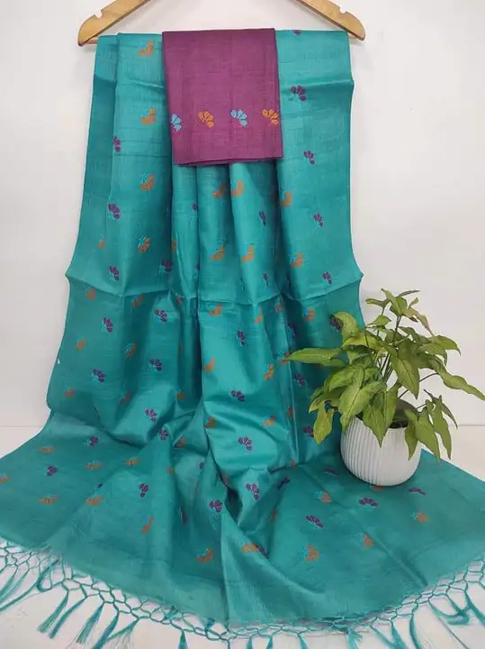 BHAGALPURI TUSSAR BY TUSSUR WITH EMBROIDERY DESIGN SAREE  uploaded by S.N.COLLECTIONS  on 1/6/2024