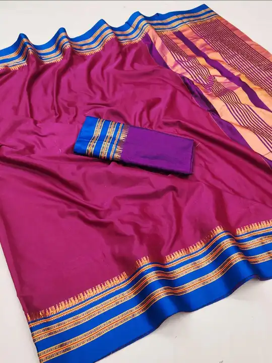 *👑IRKAL NARYANPET👑*

Beautiful COTTON  Narayanpet  saree  with contrast zari and thread weaving bo uploaded by business on 1/6/2024