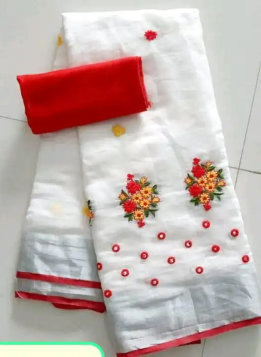 Wite saree uploaded by business on 1/6/2024