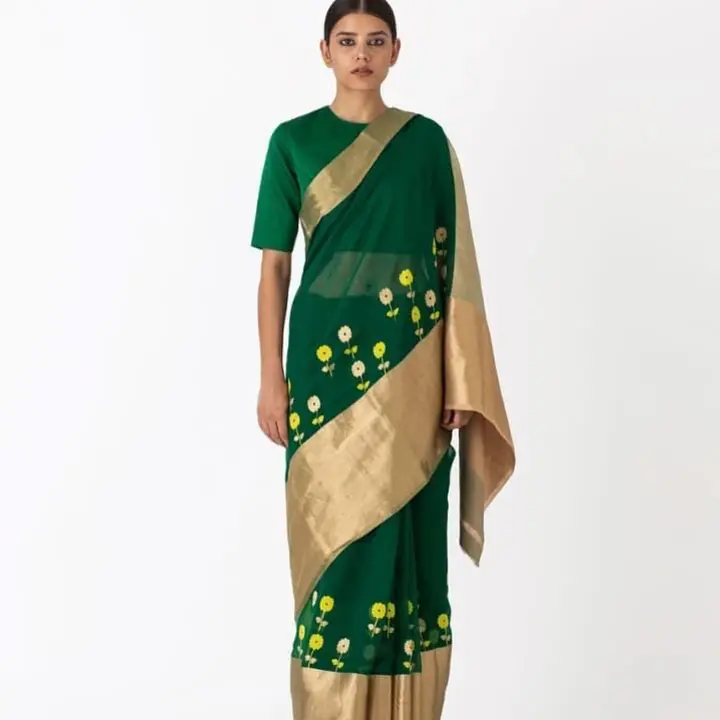Handloom traditional Chanderi pattu soft silk saree with blouse  uploaded by business on 1/7/2024