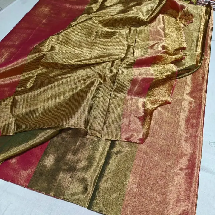 Handloom chanderi full tissue cotton saree or fabrics  uploaded by Thocoss on 1/7/2024