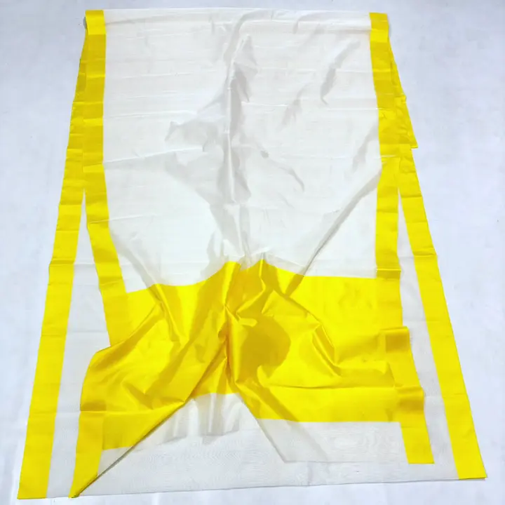Handloom chanderi pattu soft silk saree with blouse (Raw mango) uploaded by Thocoss on 1/7/2024