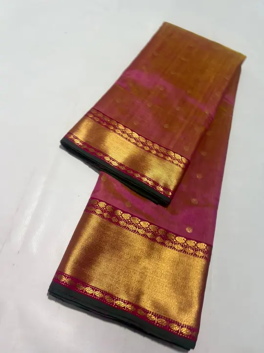 Handloom traditional Chanderi katan silk Nakshi border saree with blouse  uploaded by business on 1/7/2024