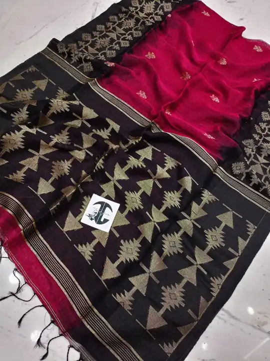 Linen saree with bp uploaded by business on 1/7/2024