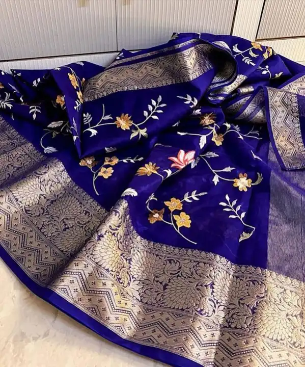 Organza Embroidery  uploaded by M.S Silk Saree on 1/7/2024