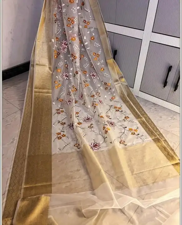 Organza Embroidery  uploaded by M.S Silk Saree on 1/7/2024