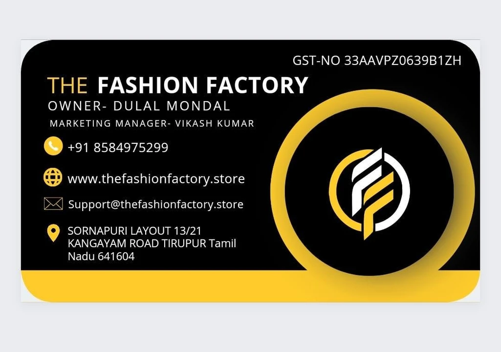 Visiting card store images of The Fashion Factory