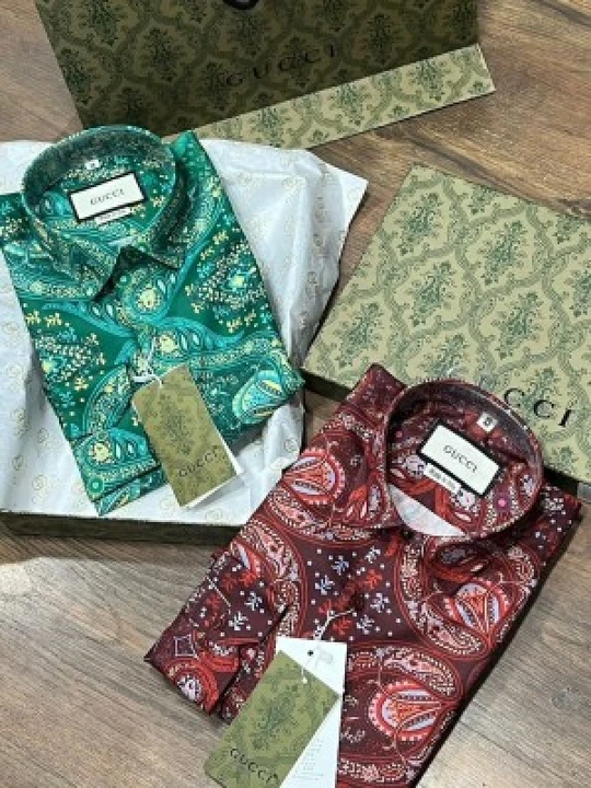 SRK'S FAVOURITE GUCCI BRAND PRINTED VERY PREMIUM SHIRTS uploaded by business on 1/7/2024