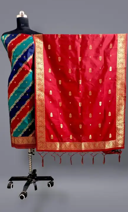 Baranasi Silk suit dupatta multi coloured suit  uploaded by Silko Tex  on 1/7/2024