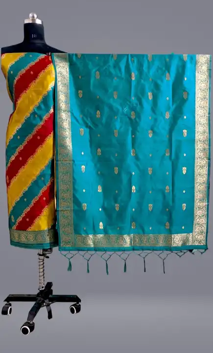 Baranasi Silk suit dupatta multi coloured suit  uploaded by Silko Tex  on 1/7/2024