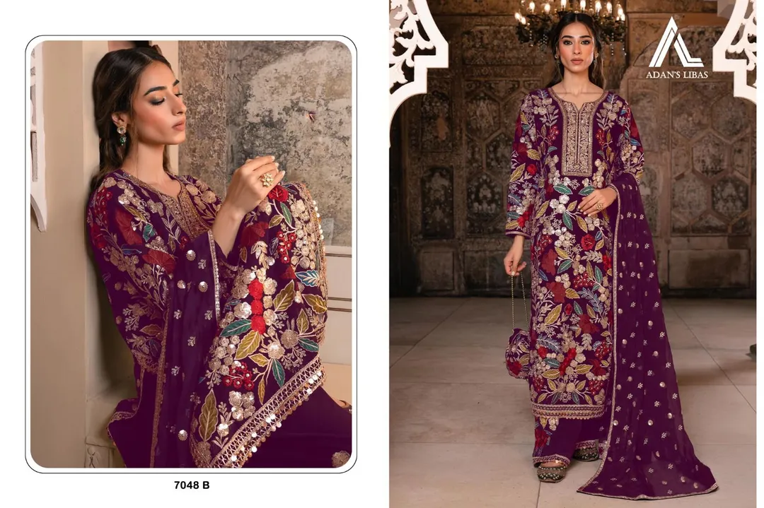 Pakistani Embroidery Suit Material  uploaded by Zuberiya Global on 1/7/2024