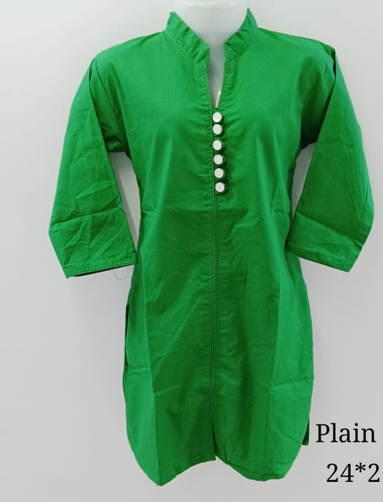 Girls plain green kurti  uploaded by Tanvi enterprises on 1/7/2024