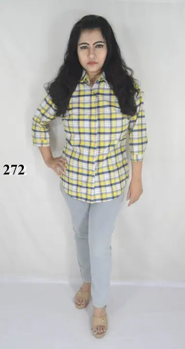 Women Poly Cotton Check Shirts uploaded by business on 1/7/2024