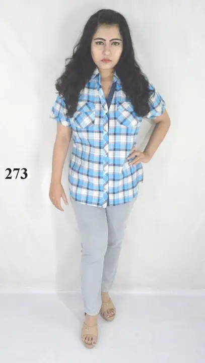 Women Poly Cotton Check Shirts uploaded by business on 1/7/2024