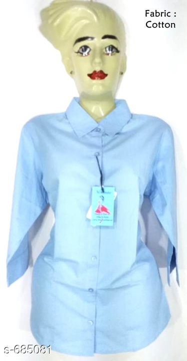 Women Solid Plain Cotton Shirtd uploaded by Maambe Wears on 1/7/2024