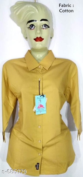 Women plain Solid Cotton Shirts uploaded by Maambe Wears on 1/7/2024