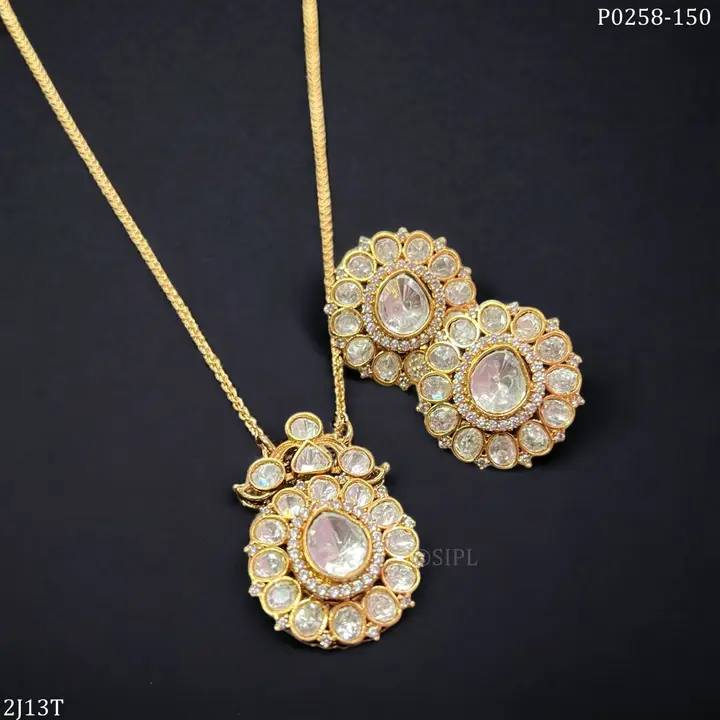 Onegram gold plated Kundan set uploaded by business on 1/7/2024