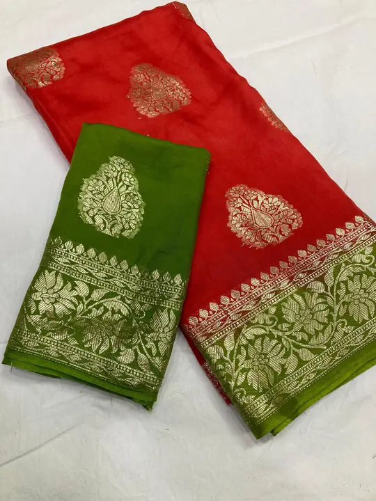 New arrivals

*Pure viscose dola jacquard border saree with contrast blouse*

*blouse same viscose d uploaded by Divya Fashion on 1/8/2024