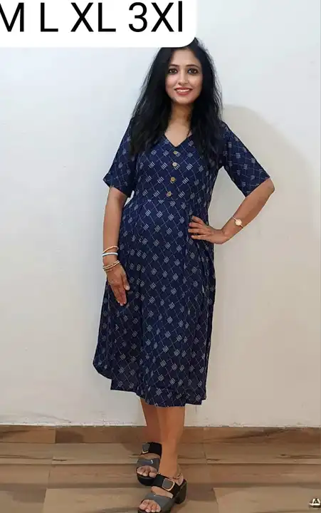 Premium Aline Cotton printed Dress for Daily Wear uploaded by Vihu fashion on 1/8/2024