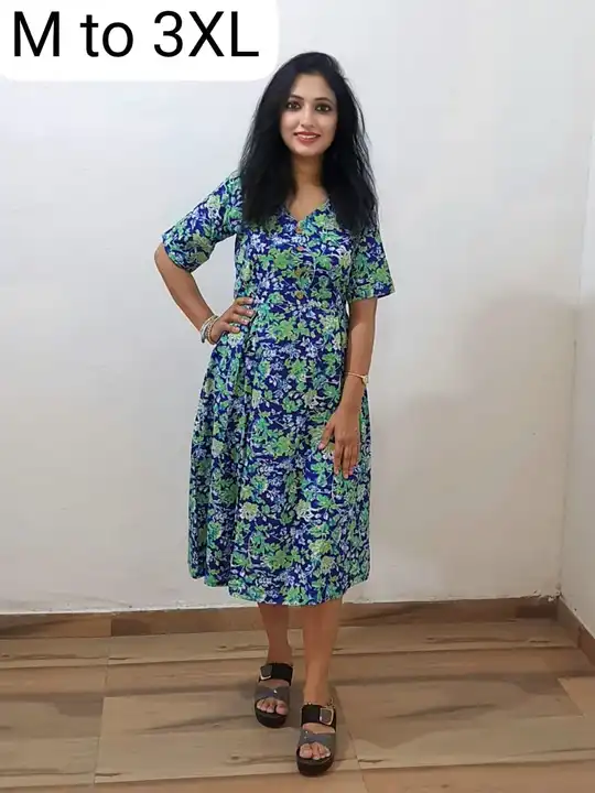 Premium Aline Cotton printed Dress for Daily Wear uploaded by Vihu fashion on 1/8/2024