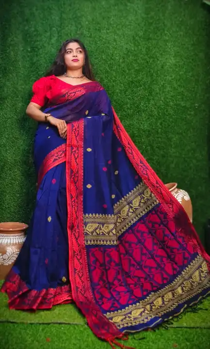 Handloom pure cotton by cotton saree  uploaded by Sujata saree cantre on 1/8/2024