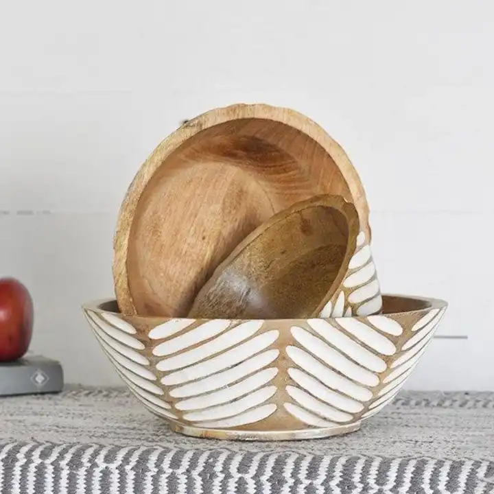 Wooden bowls uploaded by Suranas Kitchen Solution  on 1/8/2024