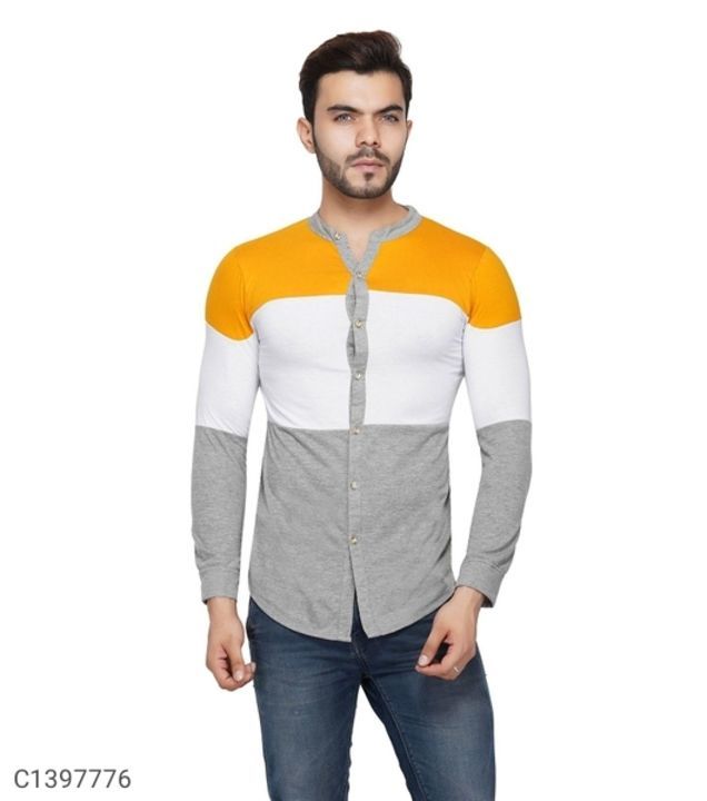 Cotton Solid/Color Block Full Sleeves Slim Fit Casual Shirt uploaded by business on 3/24/2021