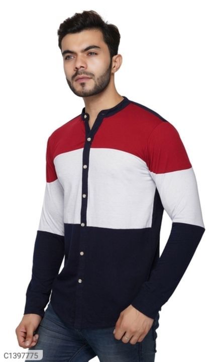 Cotton Solid/Color Block Full Sleeves Slim Fit Casual Shirt uploaded by Himu bhai on 3/24/2021
