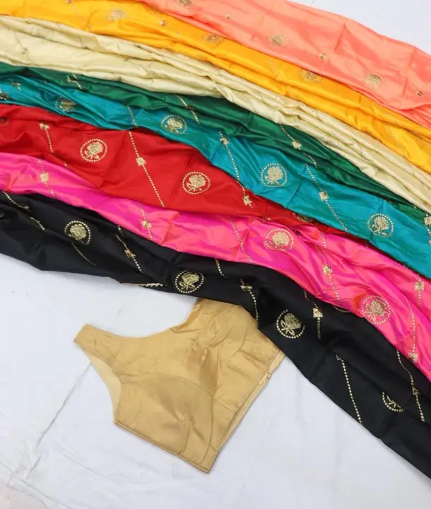 PAPER SILK WITH EMBROIDEREY WITH READYMADE BLOUSE*  uploaded by business on 1/8/2024