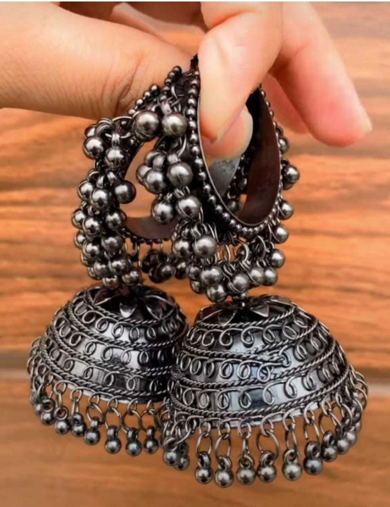 Balck jhumka uploaded by business on 1/8/2024