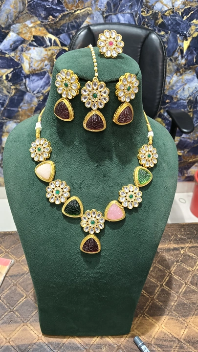 M.S Fashion Jewellery. m.no 7878300855. Jewellery set tika and ring combo uploaded by business on 1/8/2024